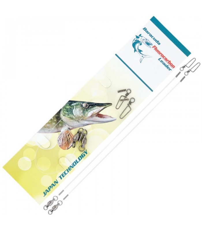 Set 2 Strune 20cm Fluorocarbon Baracuda Stiuca Rapitor Spinning
