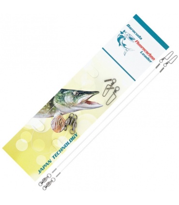 Set 2 Strune 20cm Fluorocarbon Baracuda Stiuca Rapitor Spinning