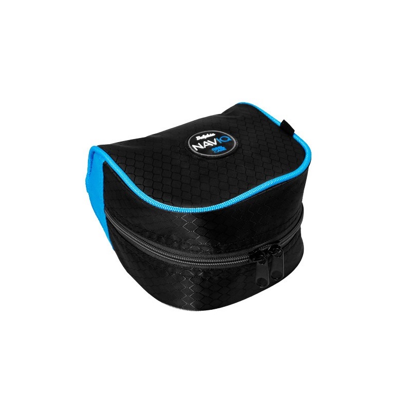 Geanta mulineta Delphin NAVIQ marimea L, 16x11x17 cm, negru/albastru