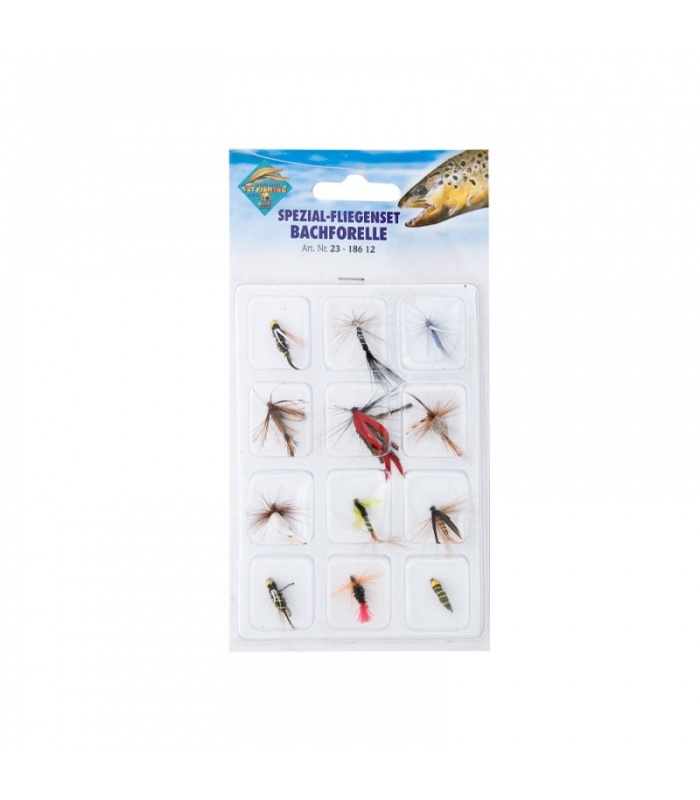 Set 12 muste artificiale Behr 23-186-12 pentru Pescuit la Pastrav