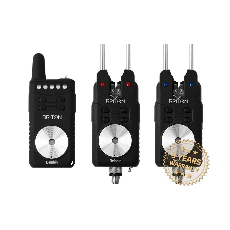 Set 2+1 avertizori wireless Delphin BRITON, culoare neagra