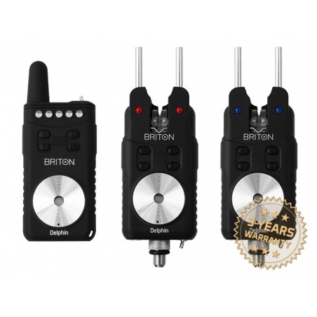 Set 2+1 avertizori wireless Delphin BRITON, culoare neagra